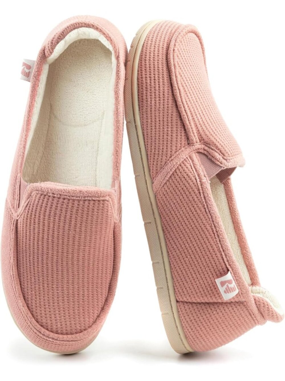 Women's Salmon Two-Tone Hoodback Removable Insole Lightweight Stylish Slipper